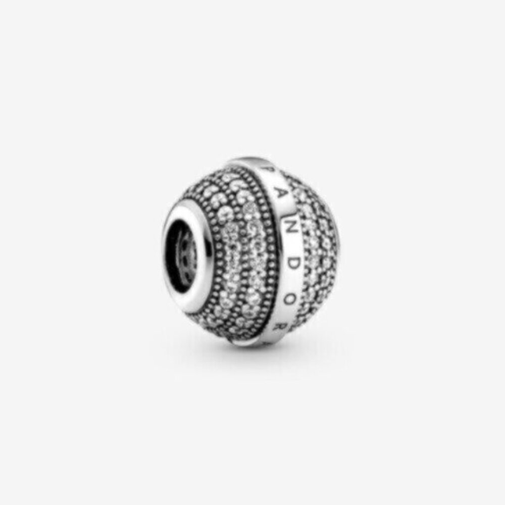 Pandora Pave & Logo Charm